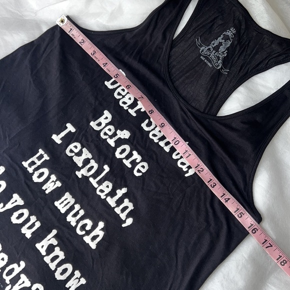 BLACK BEAR DANCE TANK SIZE M MEDIUM RUNS LARGE NWOT DEAR SANTA, BEFORE I EXPLAIN - Picture 6 of 12